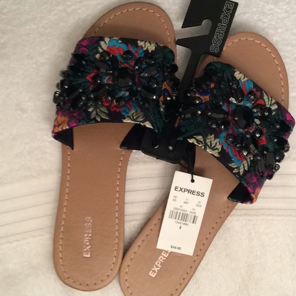 Express Tropical Black Gem Sandal - Picture 4 of 4